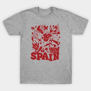 Vintage Spanish Football // Retro Grunge Spain Soccer 2022 T-Shirt